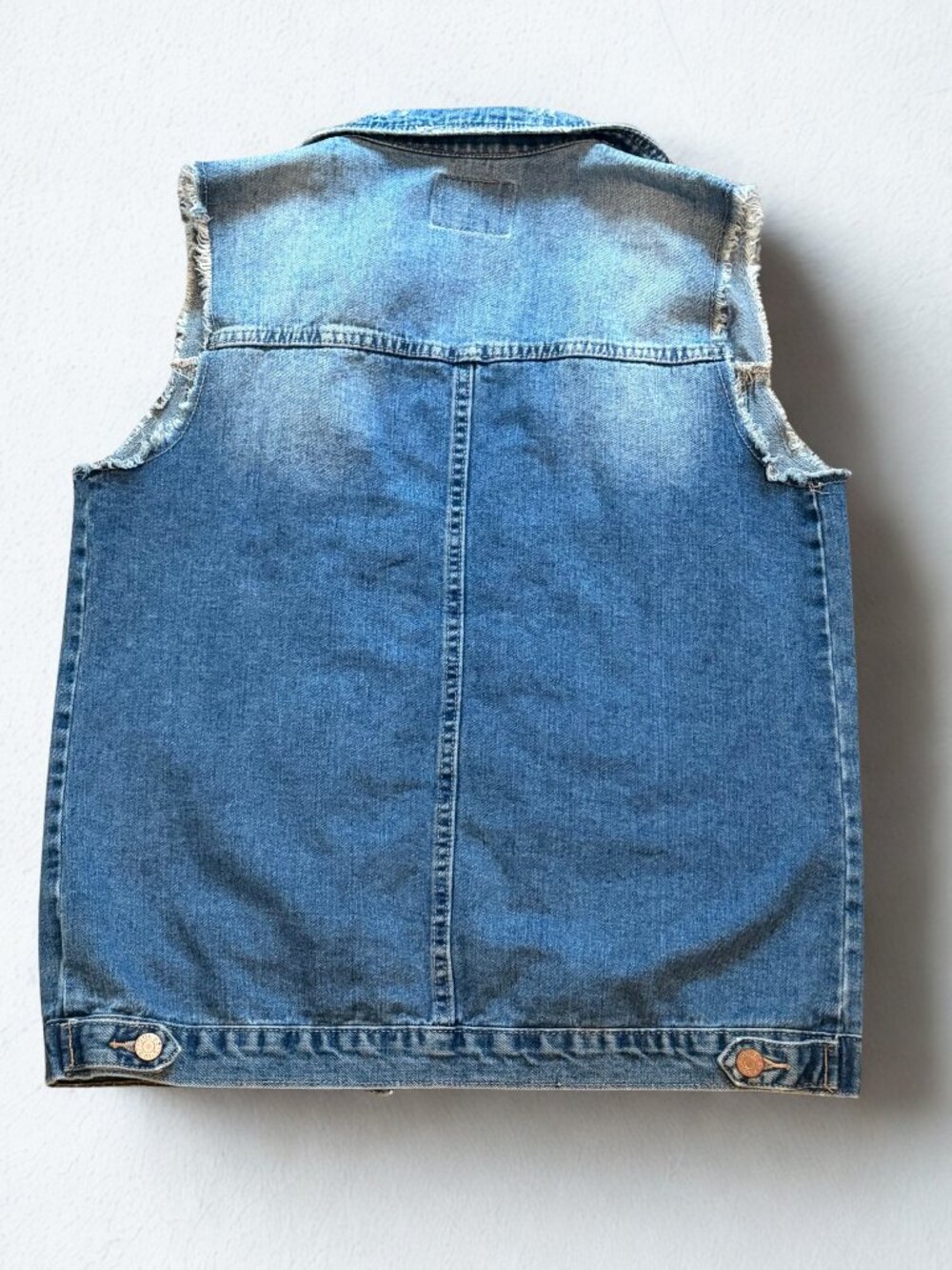 Vintage Style Guess Denim Vest Small - 90s Grunge Aesthetic - Picture 2 of 10